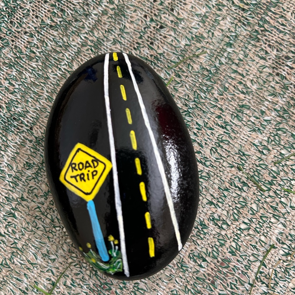 Hand-Painted Road Trip Rock